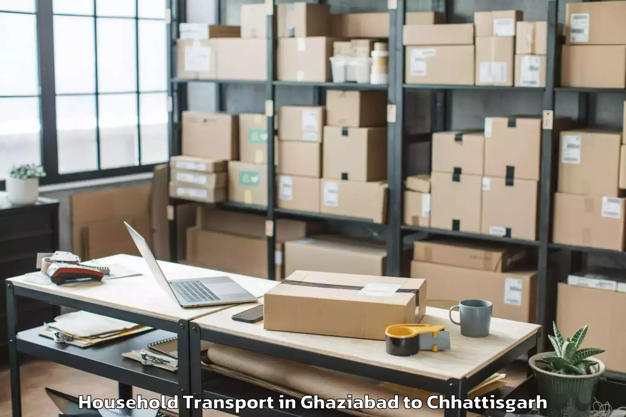 Expert Ghaziabad to City Center Mall Raipur Household Transport